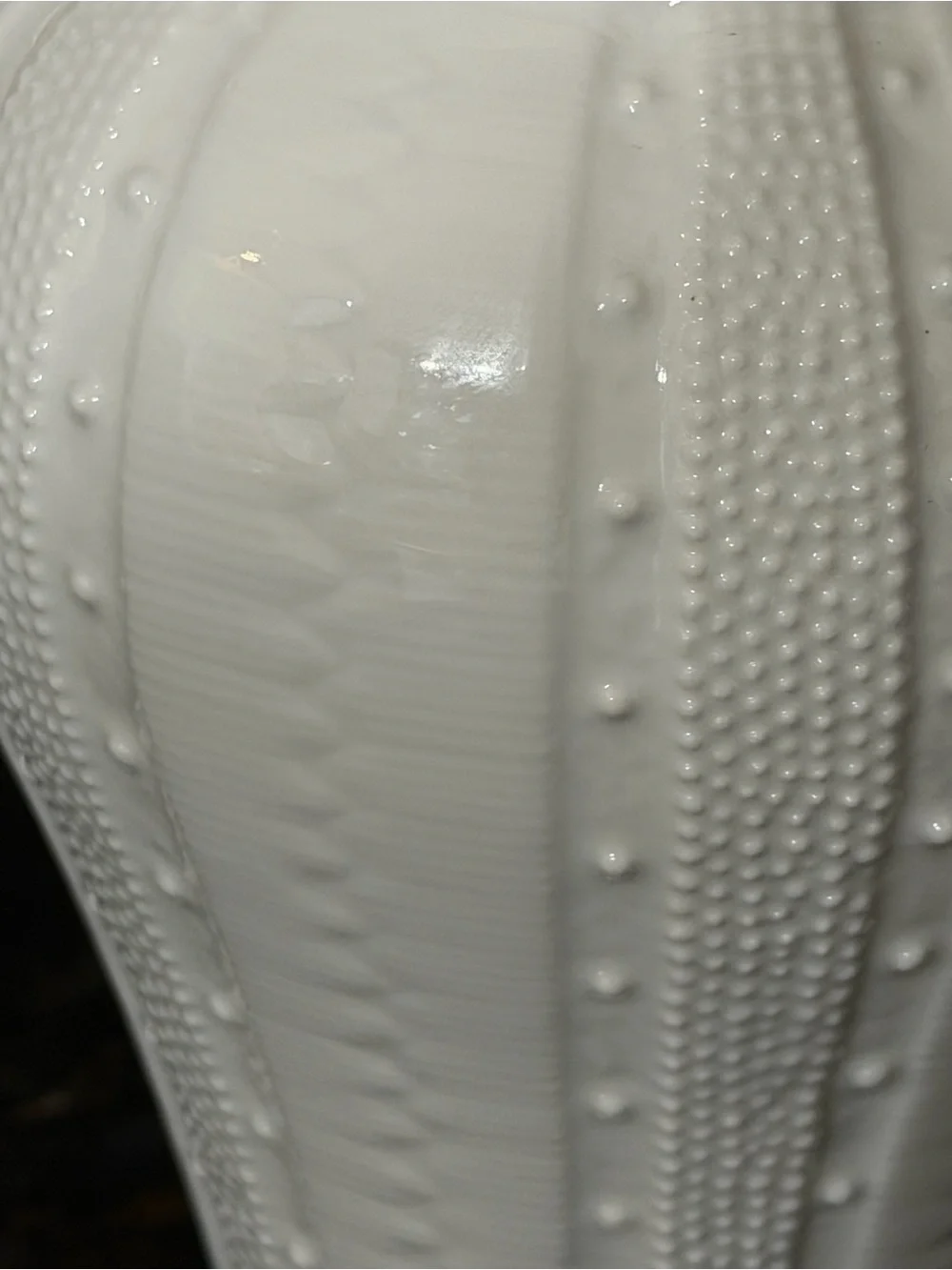 Paris Royal Sea Urchin Coral White Porcelain Tall 8” Pitcher / Vase